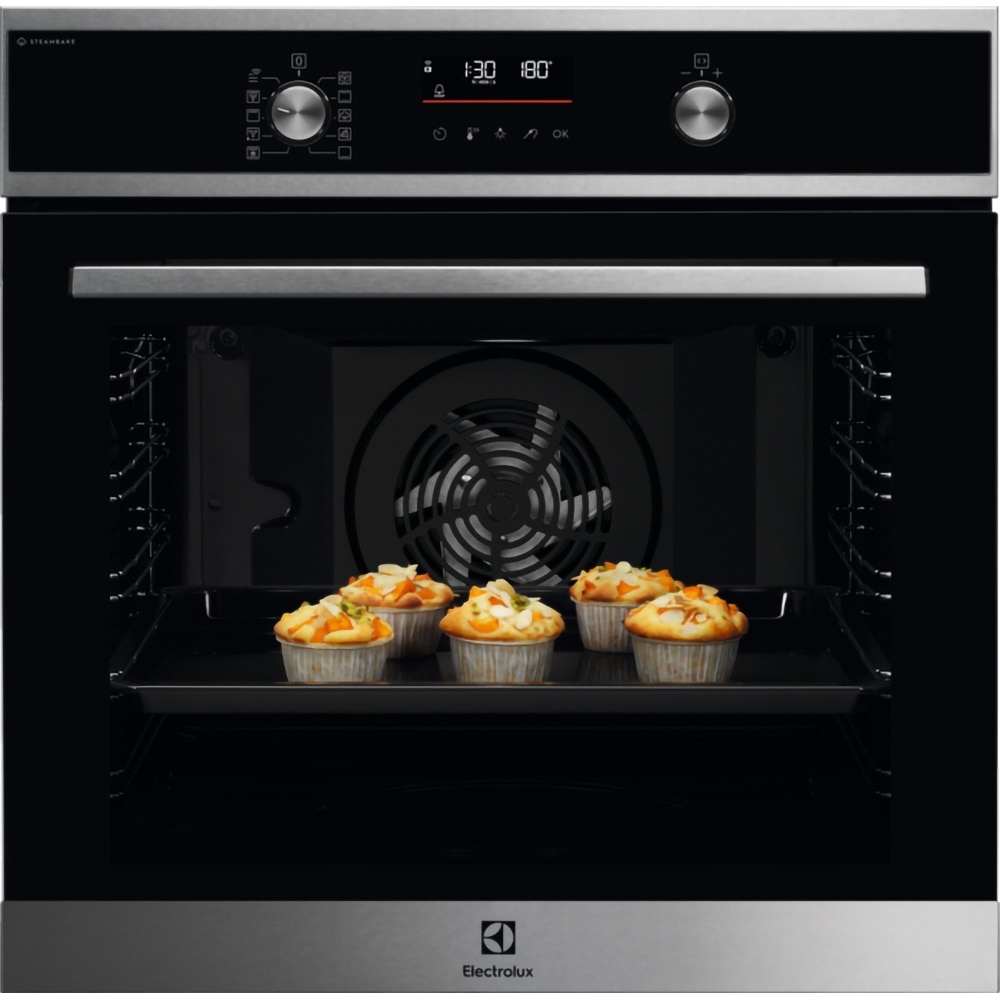 Cuptor incorporabil ELECTROLUX EOD6P77WX, Electric, Gatire cu abur, Autocuratare pirolitica, 72 l, Clasa A+, negru-inox