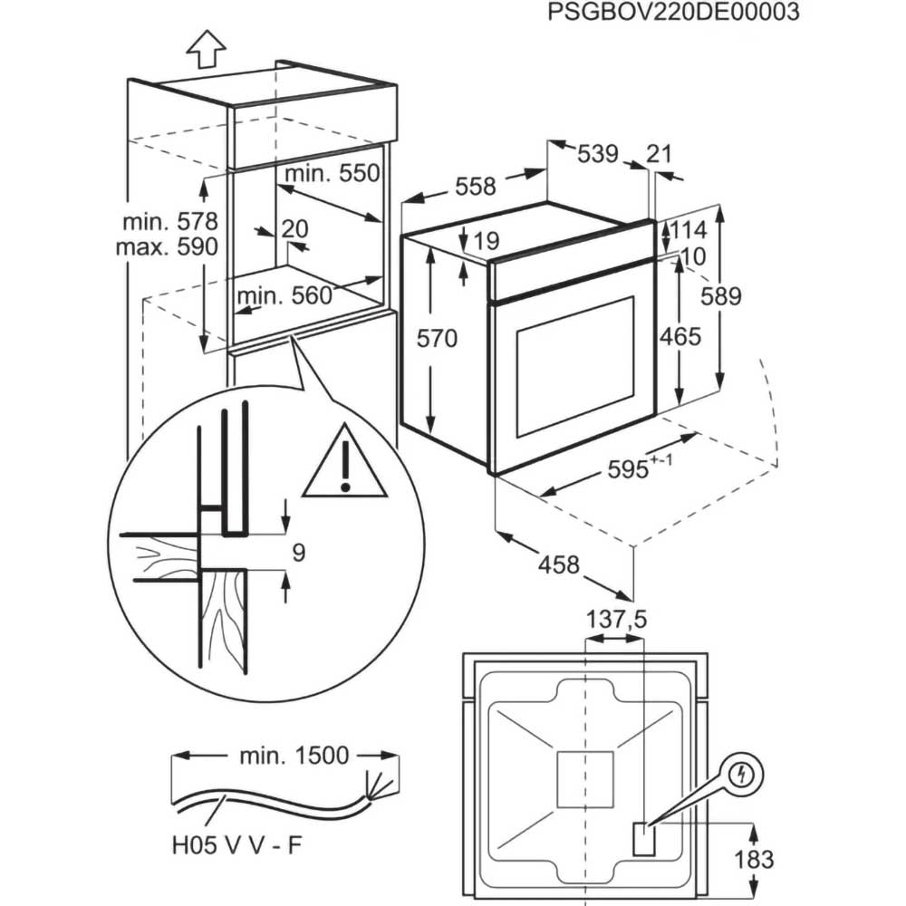 Cuptor incorporabil ELECTROLUX SurroundCook EOF5H50BX, Electric, 65 l, Clasa A, inox antiamprenta