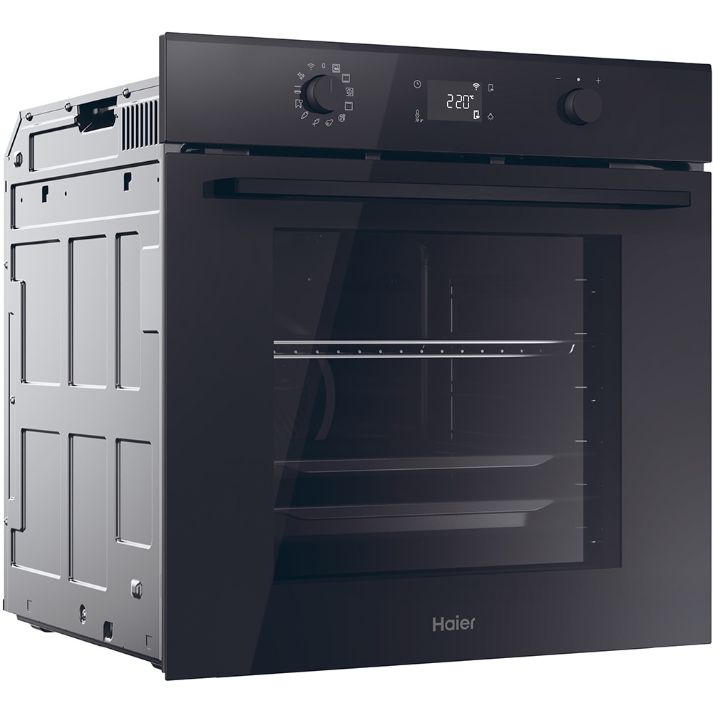 Cuptor incorporabil HAIER H6 ID23B3HTB, Electric, Autocuratare hidrolitica, 78 l, Clasa A++, Wi-Fi, negru