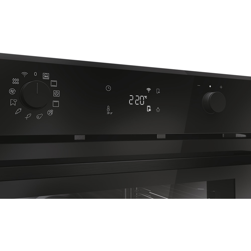 Cuptor incorporabil HAIER H6 ID23B3HTB, Electric, Autocuratare hidrolitica, 78 l, Clasa A++, Wi-Fi, negru