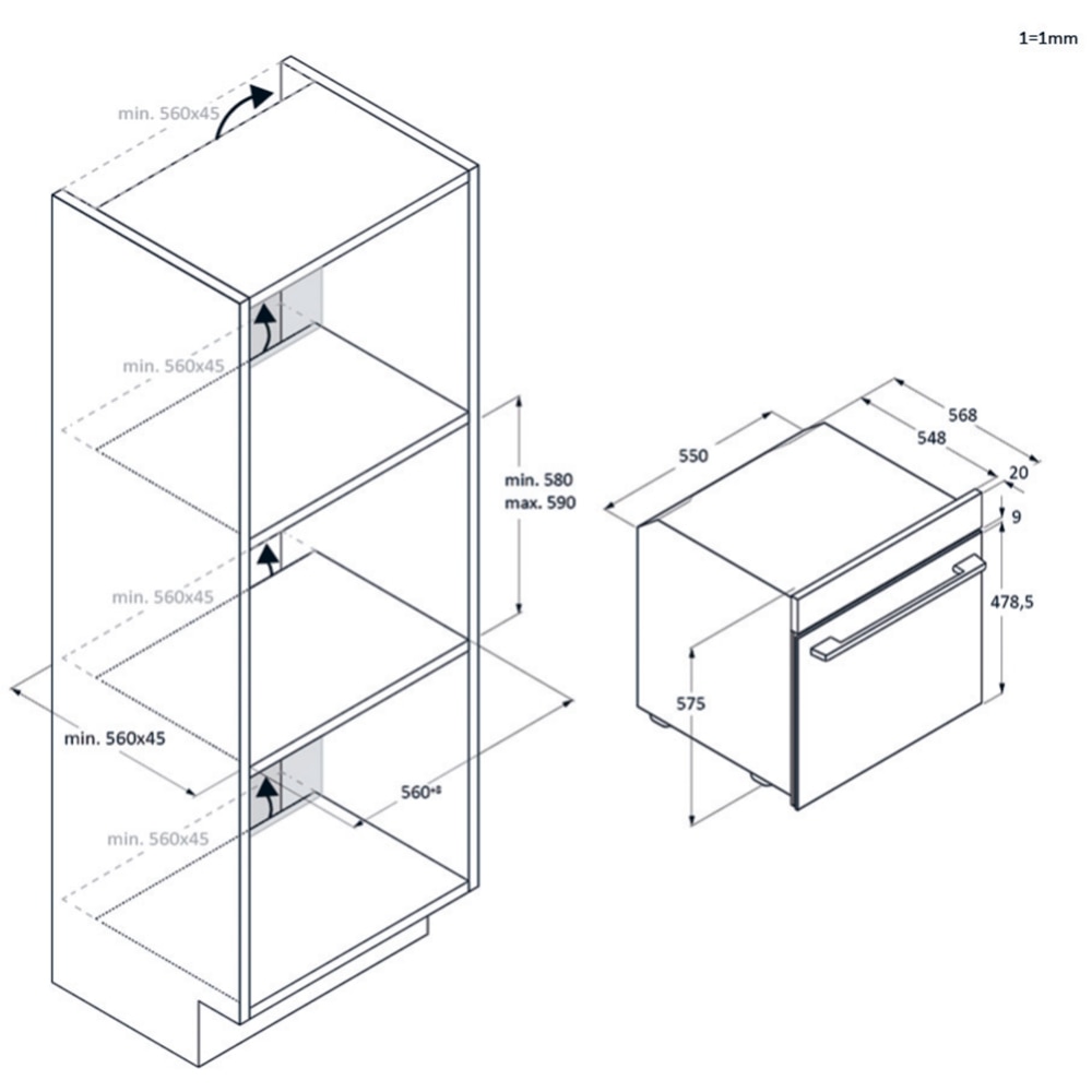 Cuptor incorporabil HAIER H6 ID23B3HTB, Electric, Autocuratare hidrolitica, 78 l, Clasa A++, Wi-Fi, negru