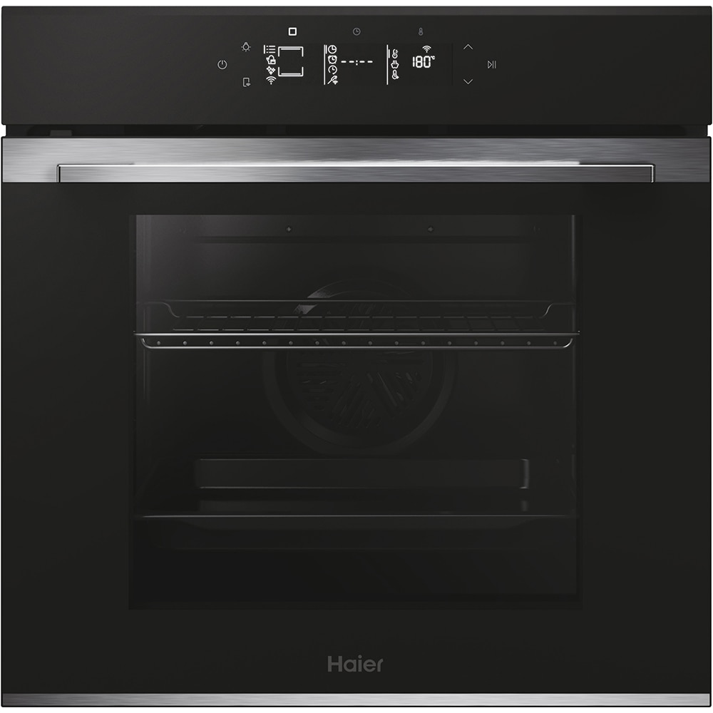 Cuptor incorporabil HAIER H6 ID25G3YTX, Electric, Autocuratare pirolitica + hidrolitica, 78 l, Clasa A++, Wi-Fi, negru
