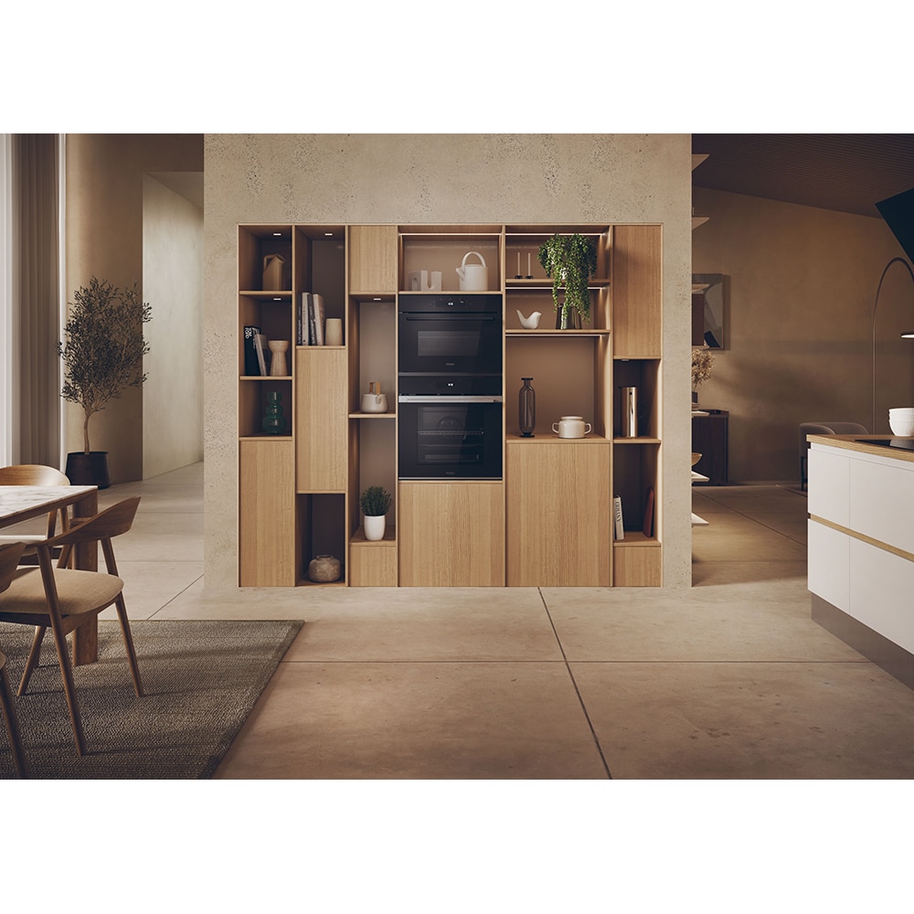 Cuptor incorporabil HAIER H6 ID25G3YTX, Electric, Autocuratare pirolitica + hidrolitica, 78 l, Clasa A++, Wi-Fi, negru