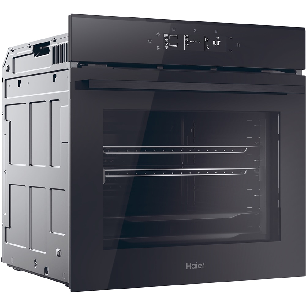Cuptor incorporabil HAIER H6 ID46G3YTB, Electric, Autocuratare pirolitica si hidrolitica, 78 l, Clasa A++, Wi-Fi, negru