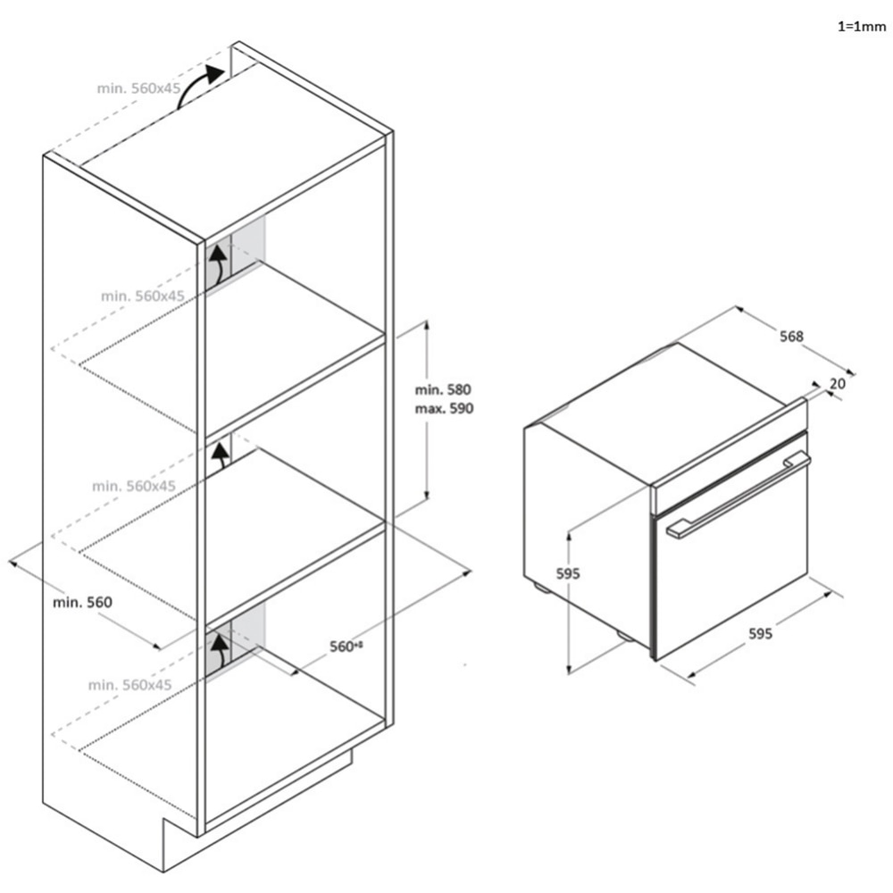 Cuptor incorporabil HAIER H6 ID46G3YTB, Electric, Autocuratare pirolitica si hidrolitica, 78 l, Clasa A++, Wi-Fi, negru