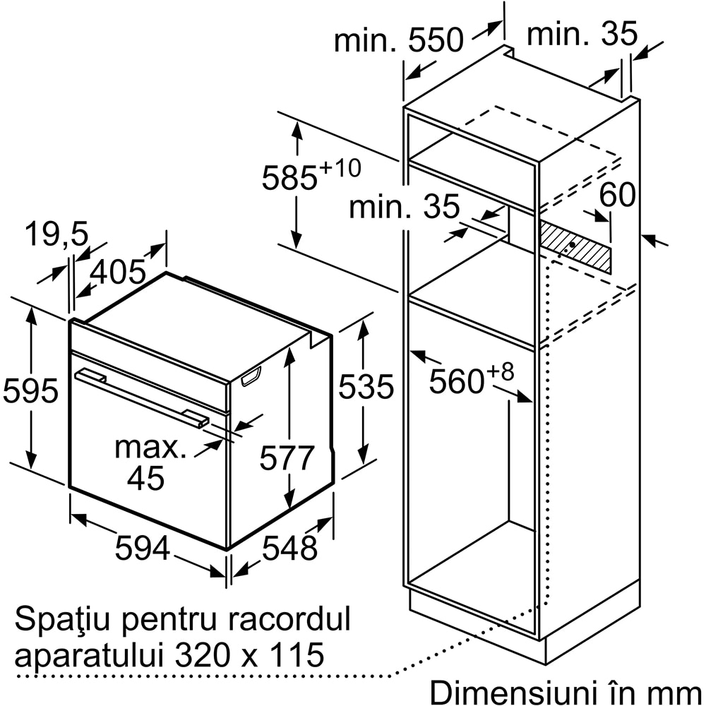 Cuptor incorporabil BOSCH HBG7741B1, Electric, Autocuratare pirolitica, 71 l, Clasa A+, negru