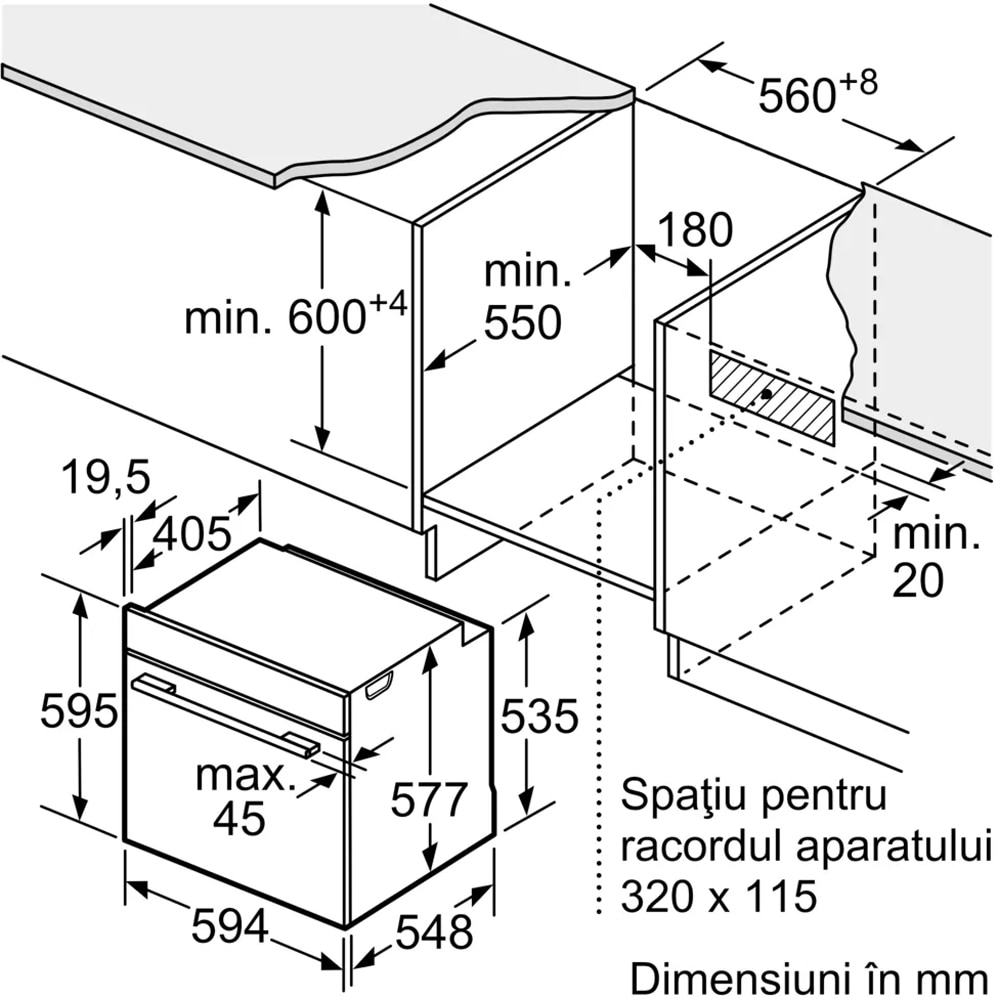 Cuptor incorporabil BOSCH HBG7741W1, Electric, Autocuratare pirolitica, 71 l, Clasa A+, Wi-Fi, alb