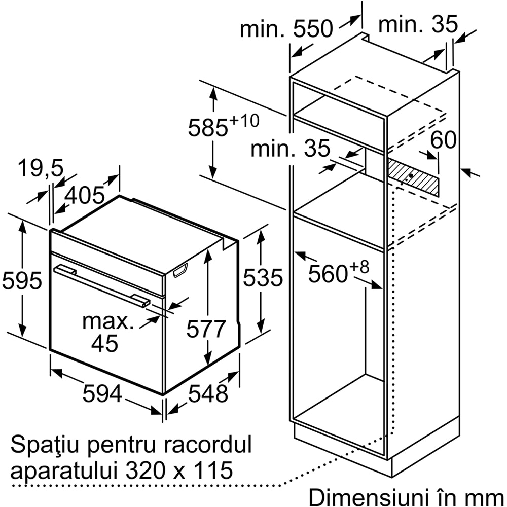 Cuptor incorporabil BOSCH HBG7742B1, Electric, Autocuratare pirolitica, 71 l, Clasa A+, negru