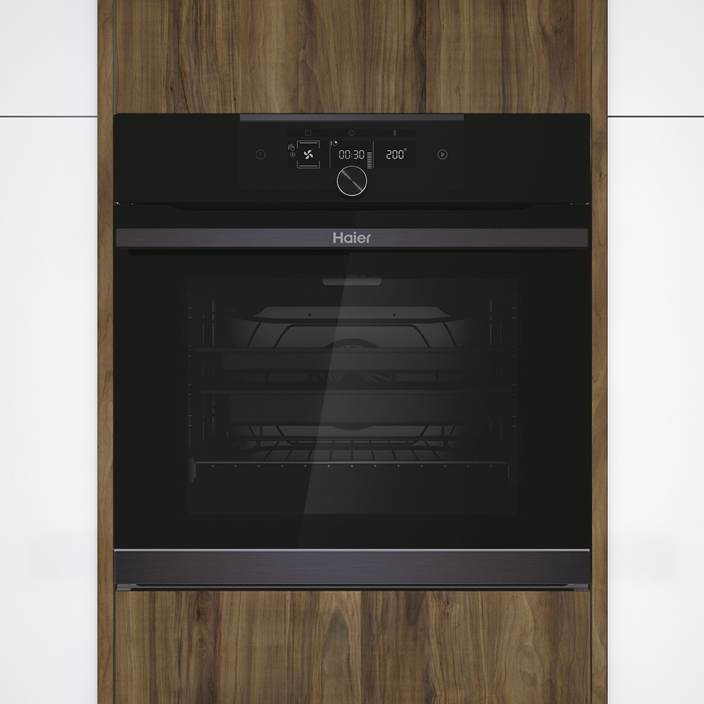 Cuptor incoporabil HAIER HWO60SM5F5BH, Electric, Autocuratare catalitica, 70 l, Clasa A+, Wi-Fi, negru