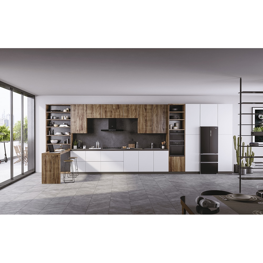 Cuptor incoporabil HAIER HWO60SM5F5BH, Electric, Autocuratare catalitica, 70 l, Clasa A+, Wi-Fi, negru