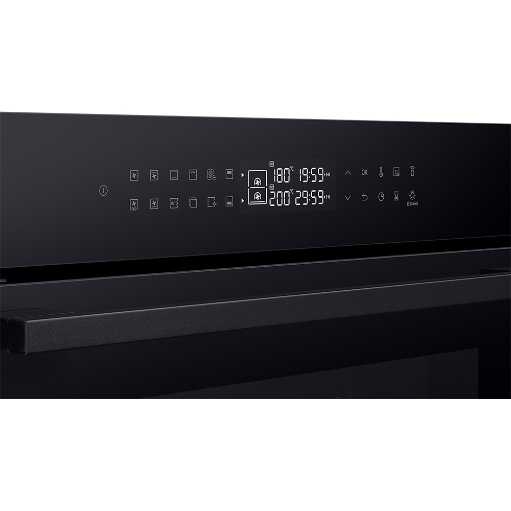 Cuptor incorporabil SAMSUNG NV7B42251AK/U2, Electric, Autocuratare catalitica, 76 l, Clasa A+, Dual Cook, Wi-Fi, negru