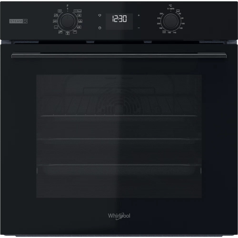 Cuptor incorporabil WHIRLPOOL OMSK58CU1SB, Electric, Gatire cu abur, Autocuratare catalitica, 71 l, Clasa A+, negru