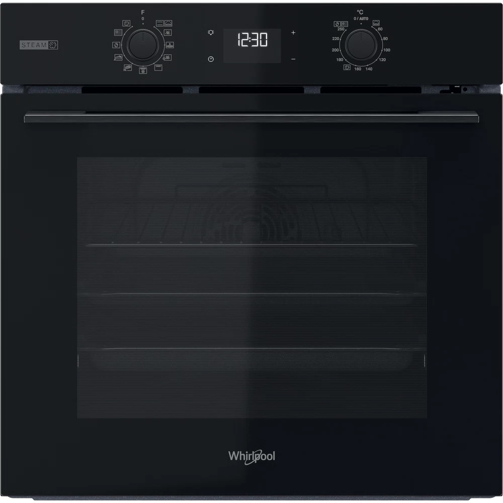 Cuptor incorporabil WHIRLPOOL OMSK58RU1SB, Electric, Gatire cu abur, Autocuratare pirolitica, 71 l, Clasa A+, negru