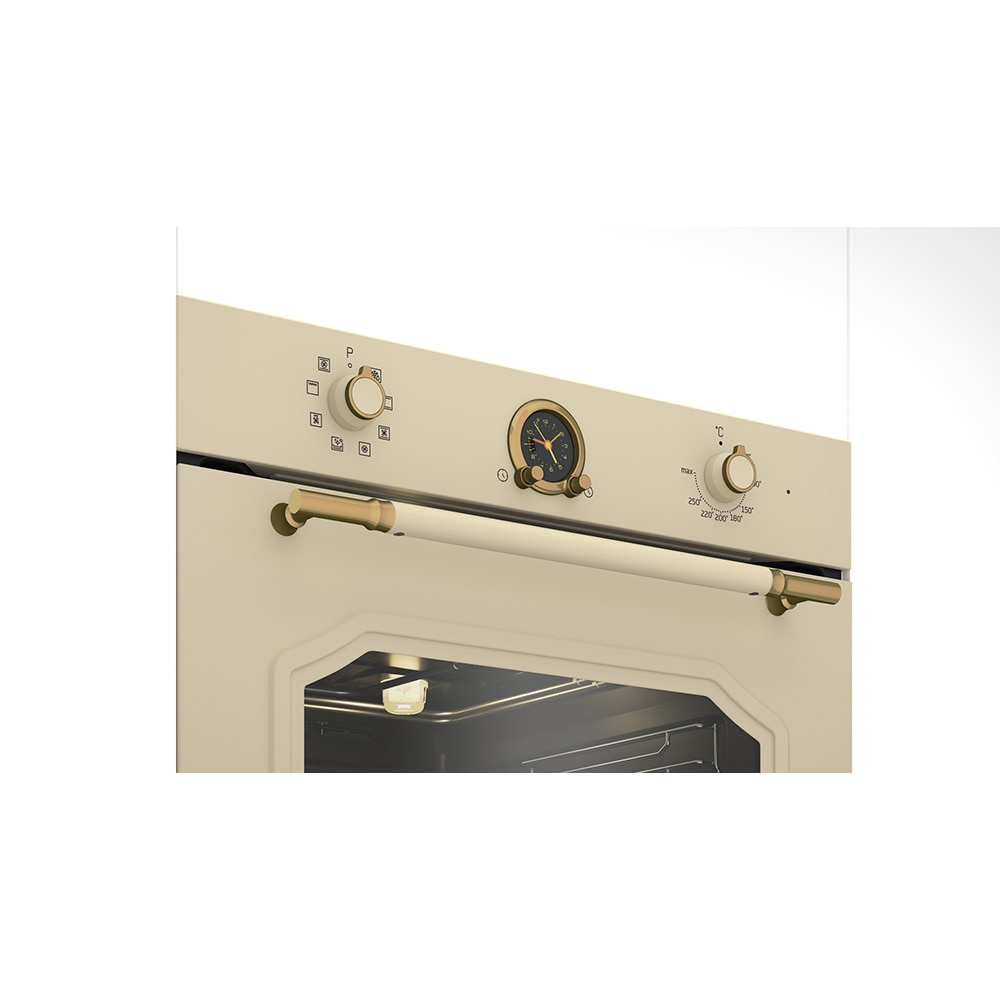 Cuptor incorporabil BEKO RBIM19200CD, Electric, 72 l, Clasa A, crem