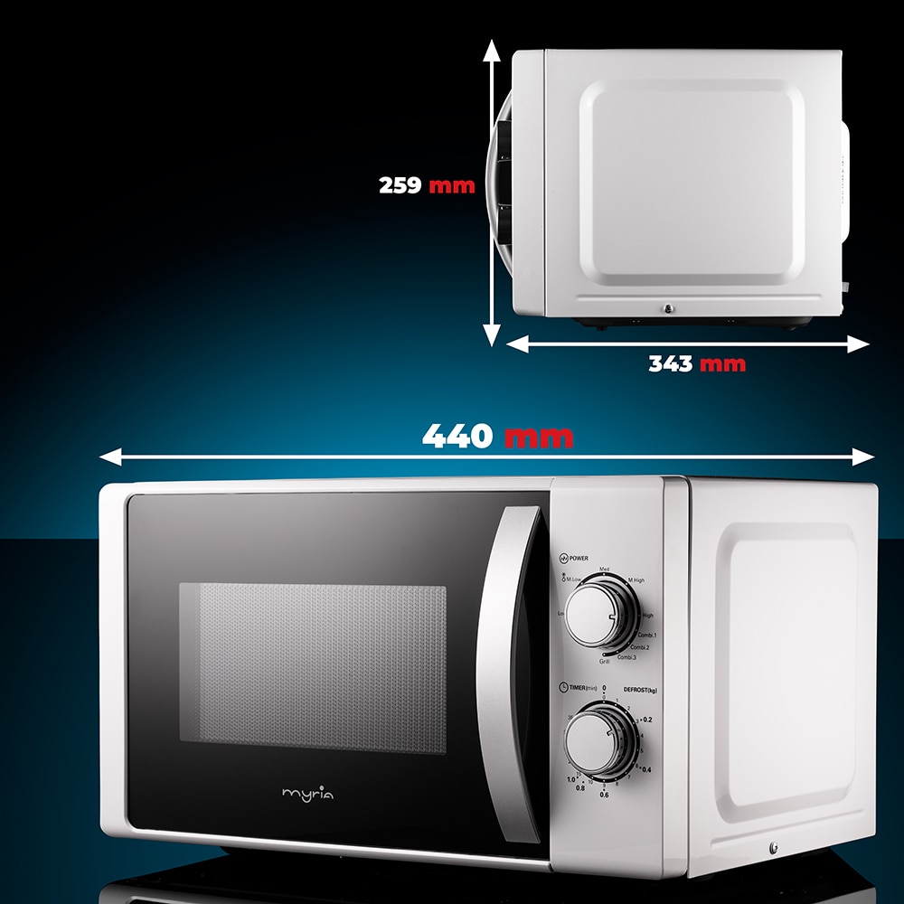 Cuptor microunde cu grill MYRIA MY4054WHG, 20l, 700W, alb