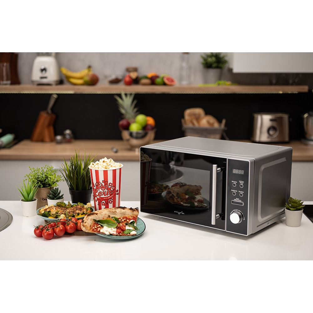 Cuptor microunde MYRIA MY4056SV, 20l, 700W, argintiu