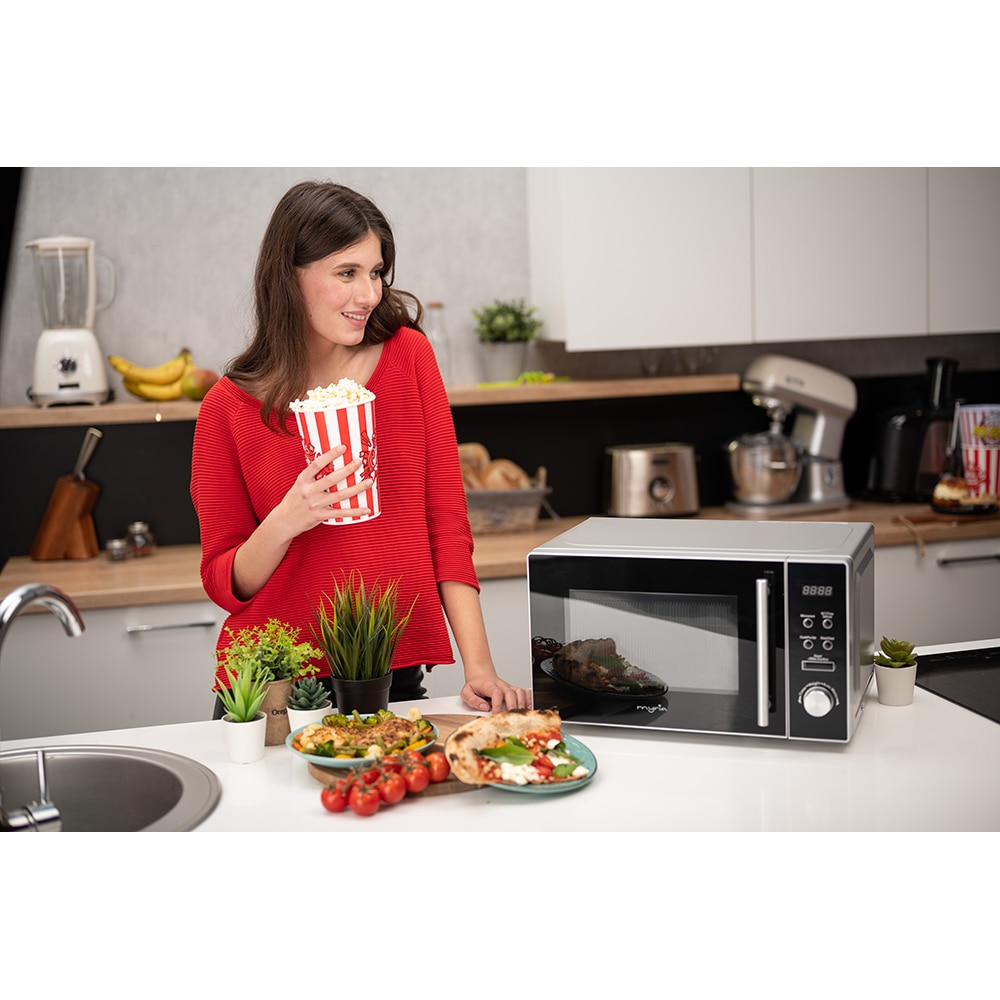 Cuptor microunde MYRIA MY4056SV, 20l, 700W, argintiu