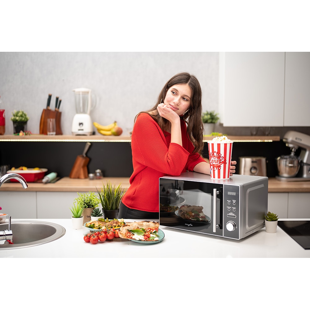 Cuptor microunde MYRIA MY4056SV, 20l, 700W, argintiu