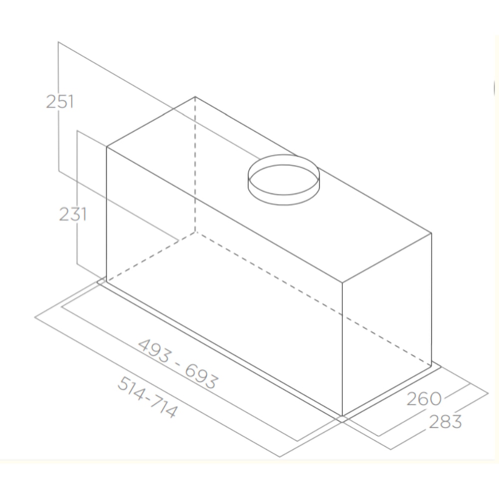Hota incorporabila ELICA CT23 BL MAT/A/52, 1 motor, 580 m3/h, L 52 cm, negru