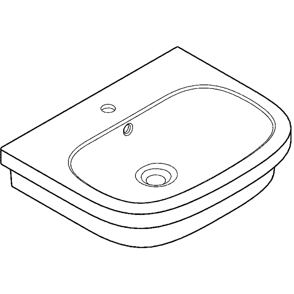 Chiuveta baie GROHE Euro Ceramic 39337000, montare pe perete, 59.6 x 48.3 cm, alb