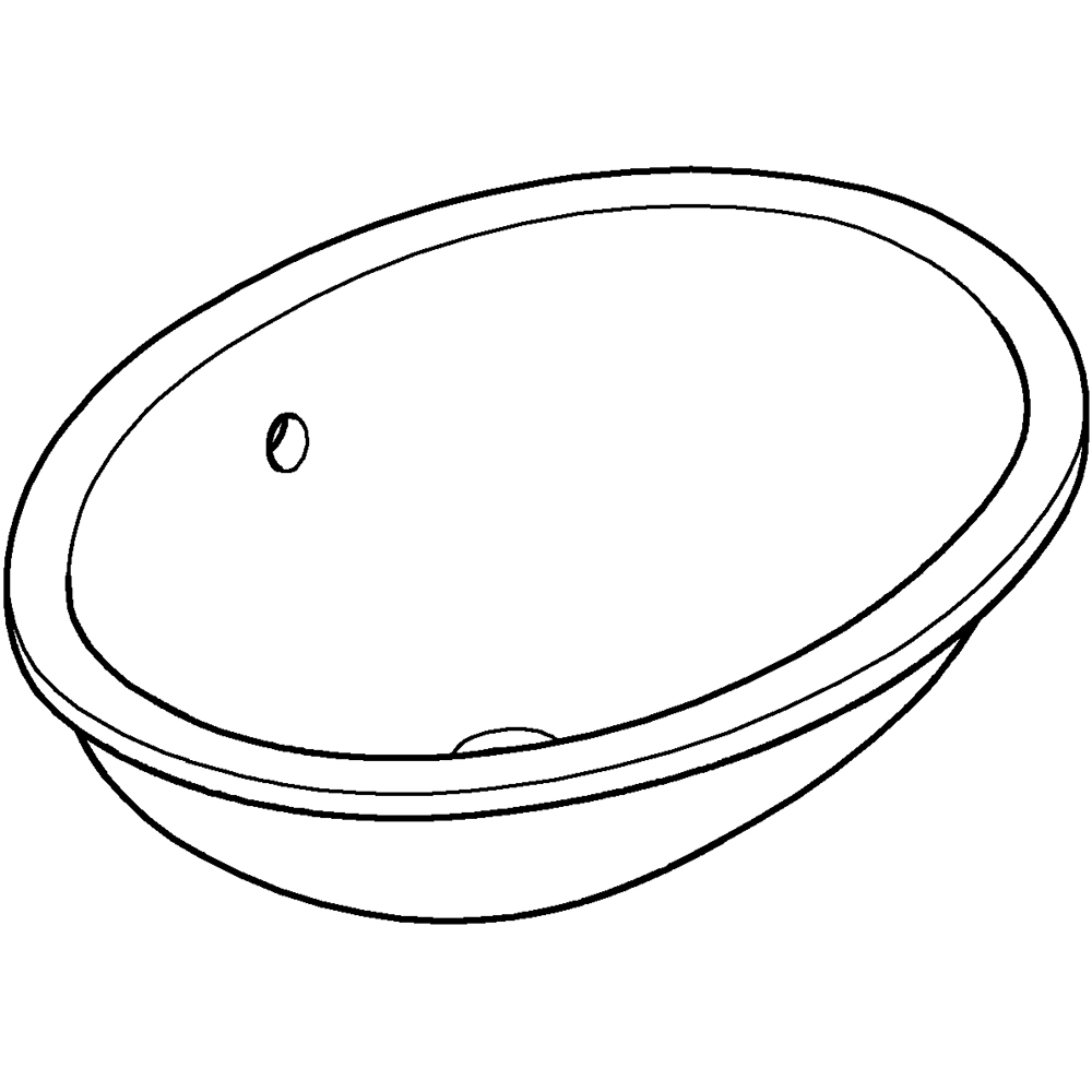 Chiuveta baie GROHE Bau Ceramic 39423000, montare incorporabila, 56 x 42 cm, alb