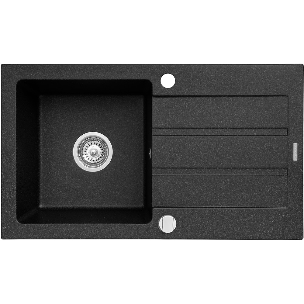 Pachet chiuveta PYRAMIS Altexia Joy 76, 1 cuva, picurator reversibil, compozit granit + baterie, negru