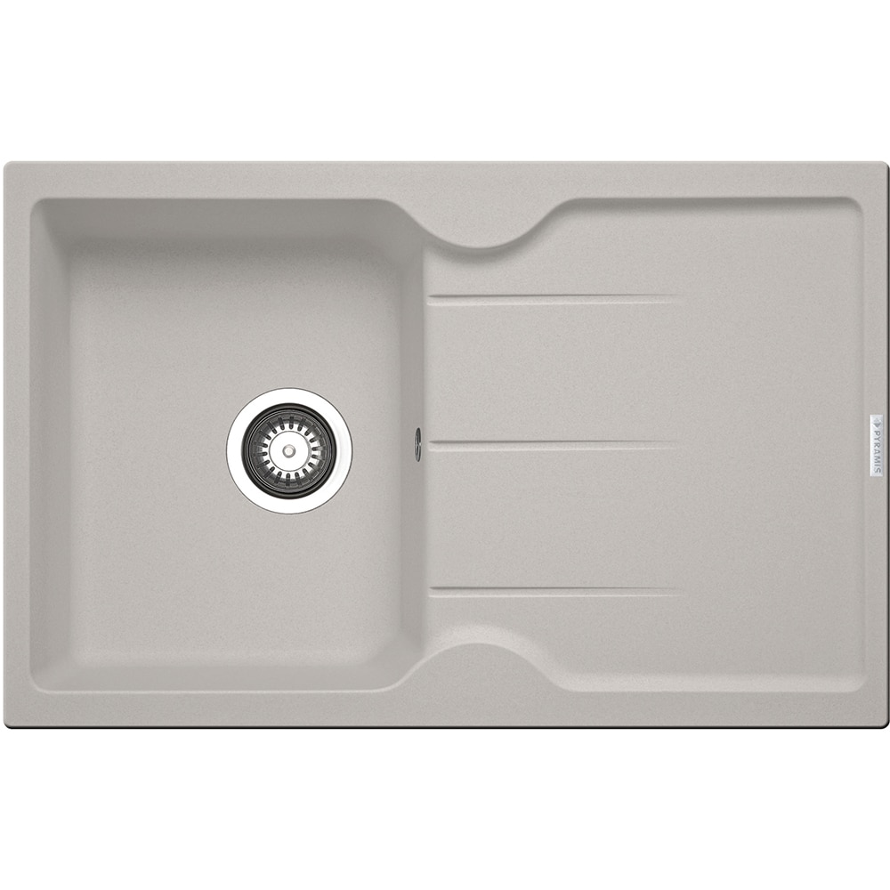 Pachet chiuveta PYRAMIS Altexia Aniversare Premium, 1 cuva, picurator reversibil, compozit granit + baterie, bej