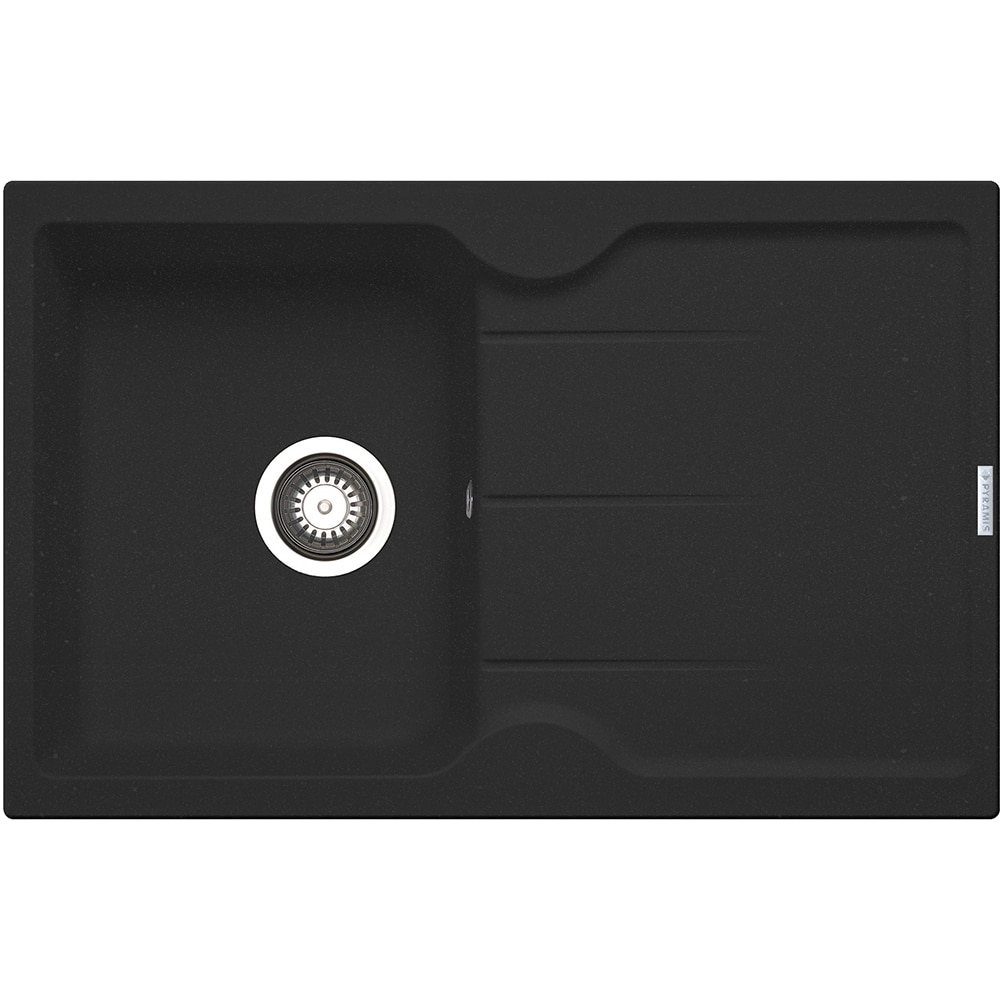 Pachet chiuveta PYRAMIS Altexia Aniversare Premium, 1 cuva, picurator reversibil, compozit granit + baterie, negru