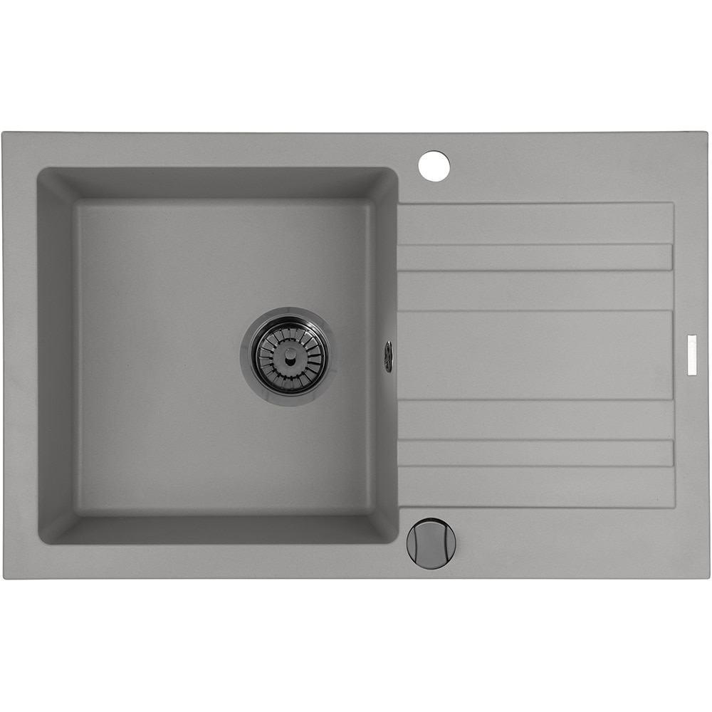 Chiuveta bucatarie PYRAMIS Altexia 79, 1 cuva, picurator reversibil, compozit granit, gri