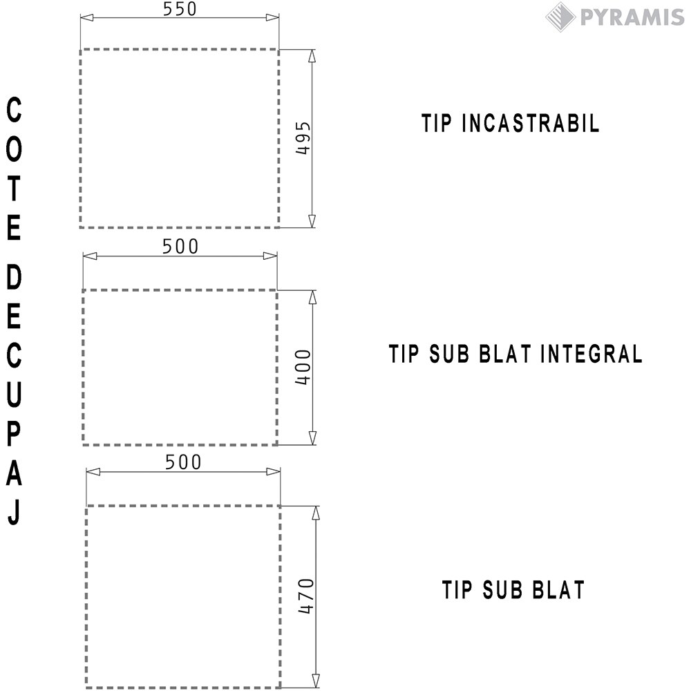 Chiuveta bucatarie PYRAMIS Altexia Square 57, 1 cuva, compozit granit, bej