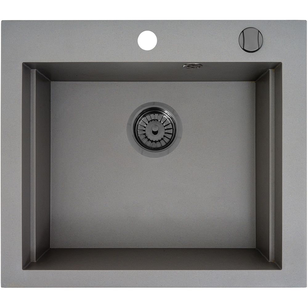 Chiuveta bucatarie PYRAMIS Altexia Square 57, 1 cuva, compozit granit, gri
