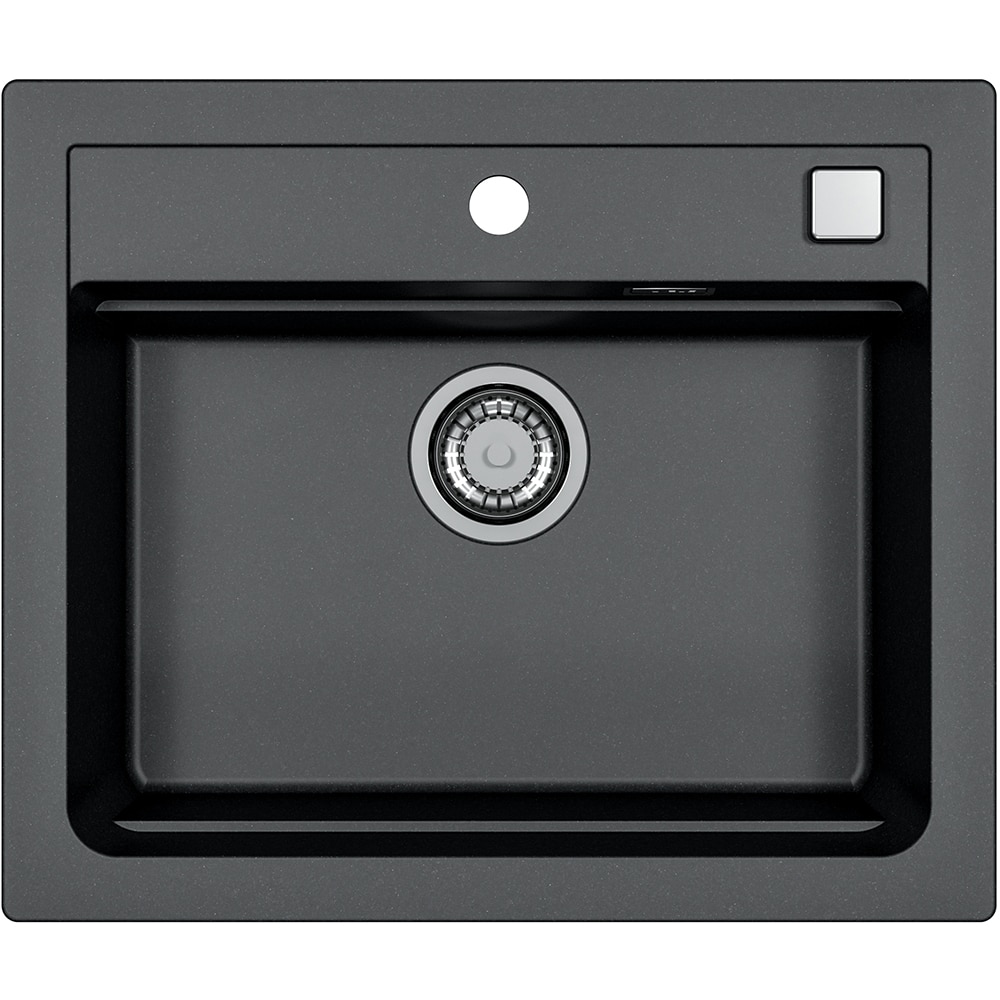 Pachet chiuveta ALVEUS Atrox 30 G91, 1 cuva, compozit granit + baterie Primrose G91, negru