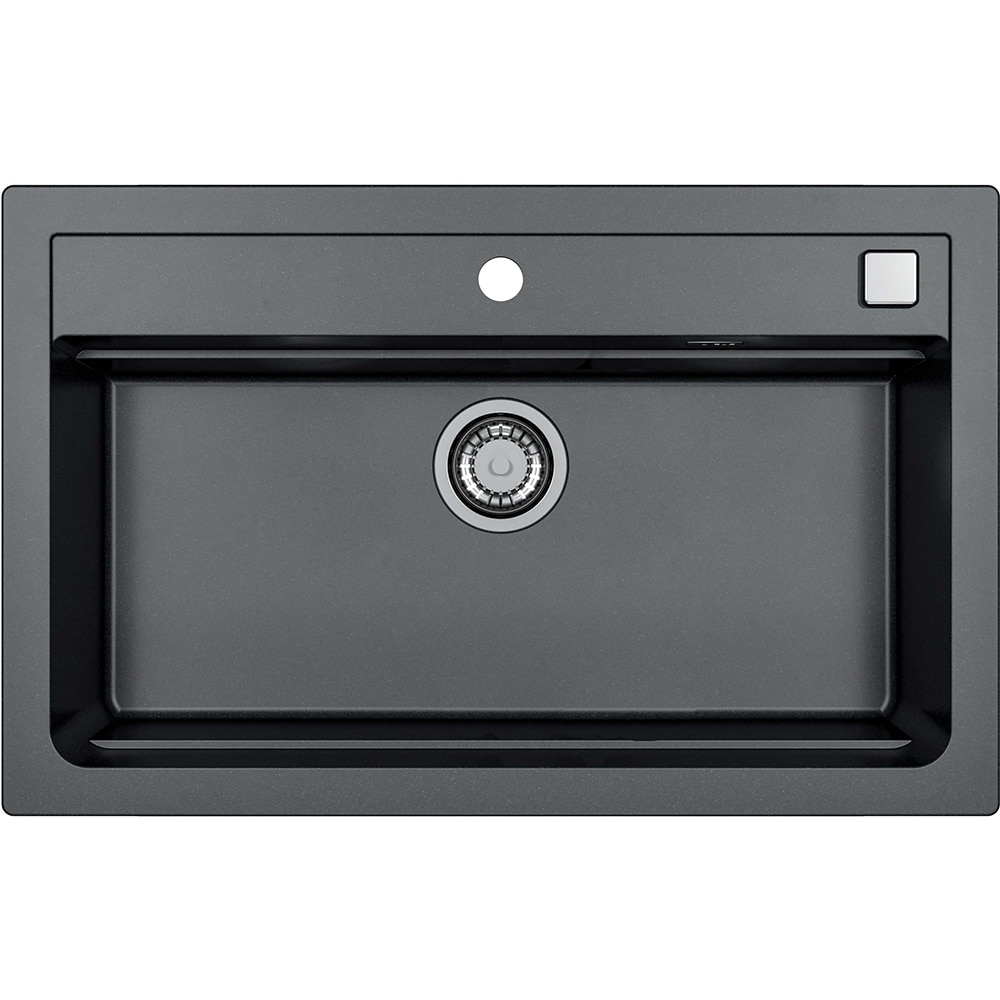 Pachet chiuveta ALVEUS Atrox 40 G91, 1 cuva, compozit granit + baterie Primrose G91, negru