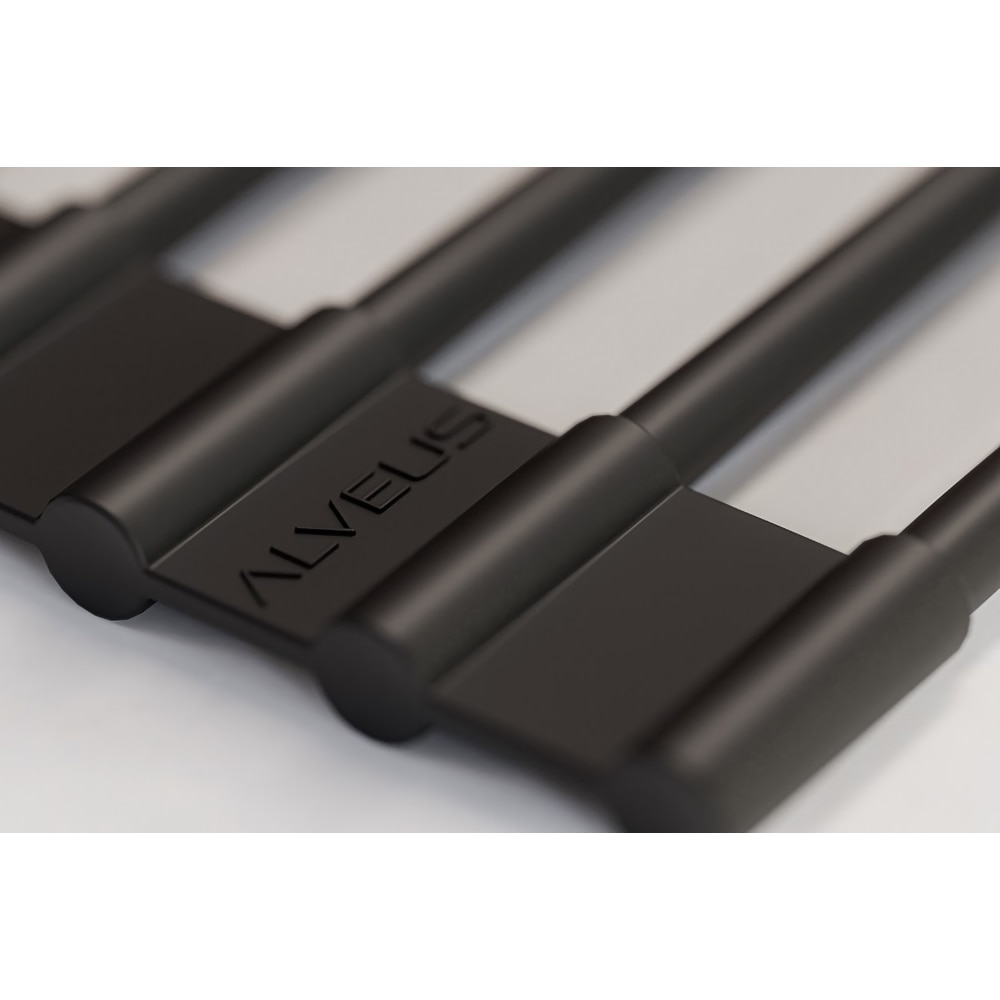 Pachet chiuveta ALVEUS Atrox 30 G91, 1 cuva, compozit granit, baterie Flexa F, accesorii, negru