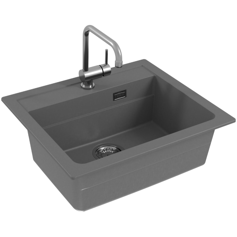 Chiuveta bucatarie ALVEUS Atrox 30 G81, 1 cuva, compozit granit, gri