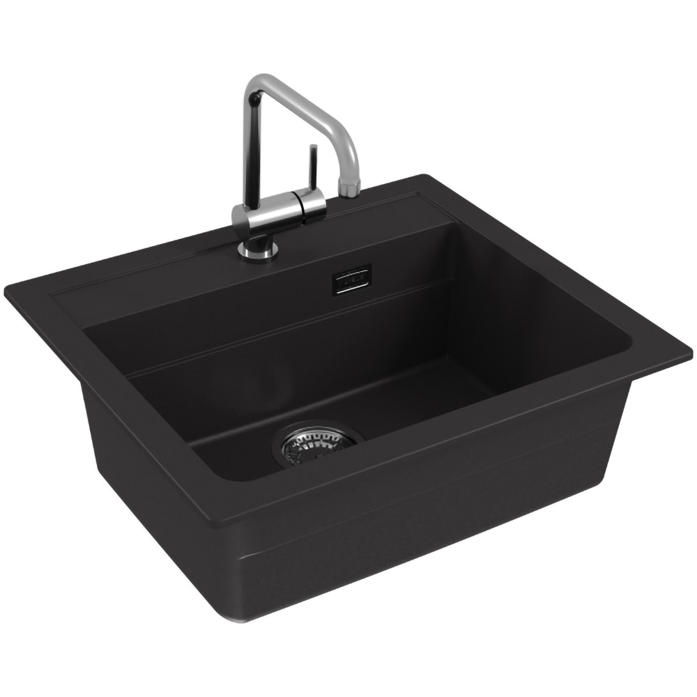 Chiuveta bucatarie ALVEUS Atrox 30 G91, 1 cuva, compozit granit, negru