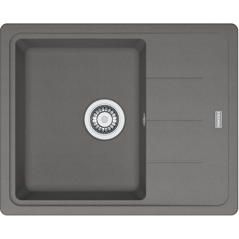 Pachet chiuveta FRANKE BFG 611-62, 1 cuva, picurator reversibil, compozit granit + baterie Lina, gri metalic