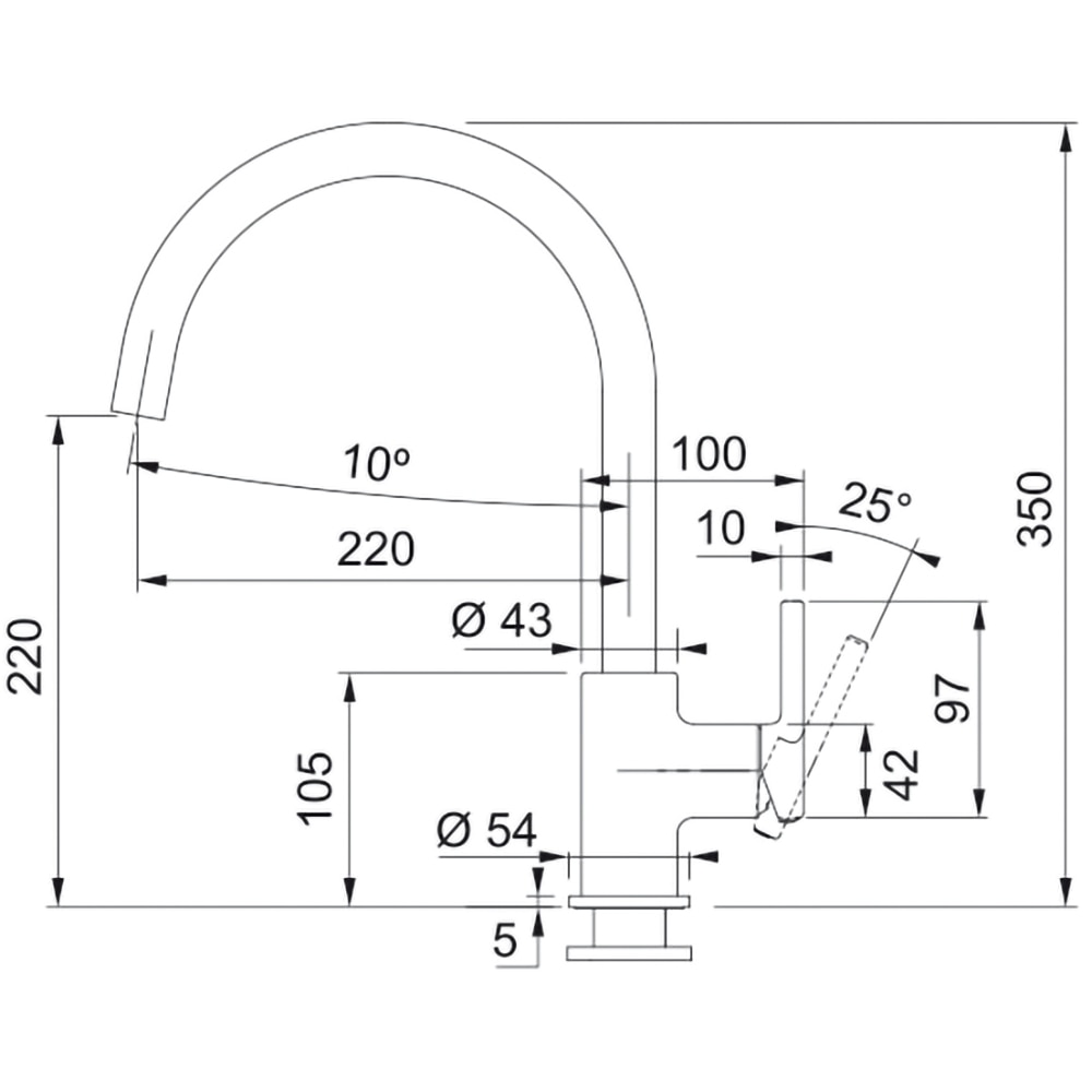 Pachet chiuveta FRANKE BFG 611-62, 1 cuva, picurator reversibil, compozit granit + baterie Lina, gri metalic