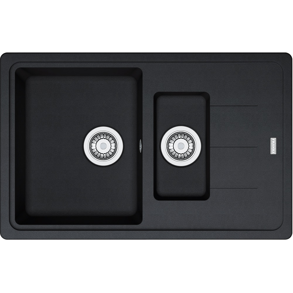 Pachet chiuveta FRANKE BFG 651-78, 1 1/2 cuve, picurator reversibil, compozit granit + baterie Pola, negru