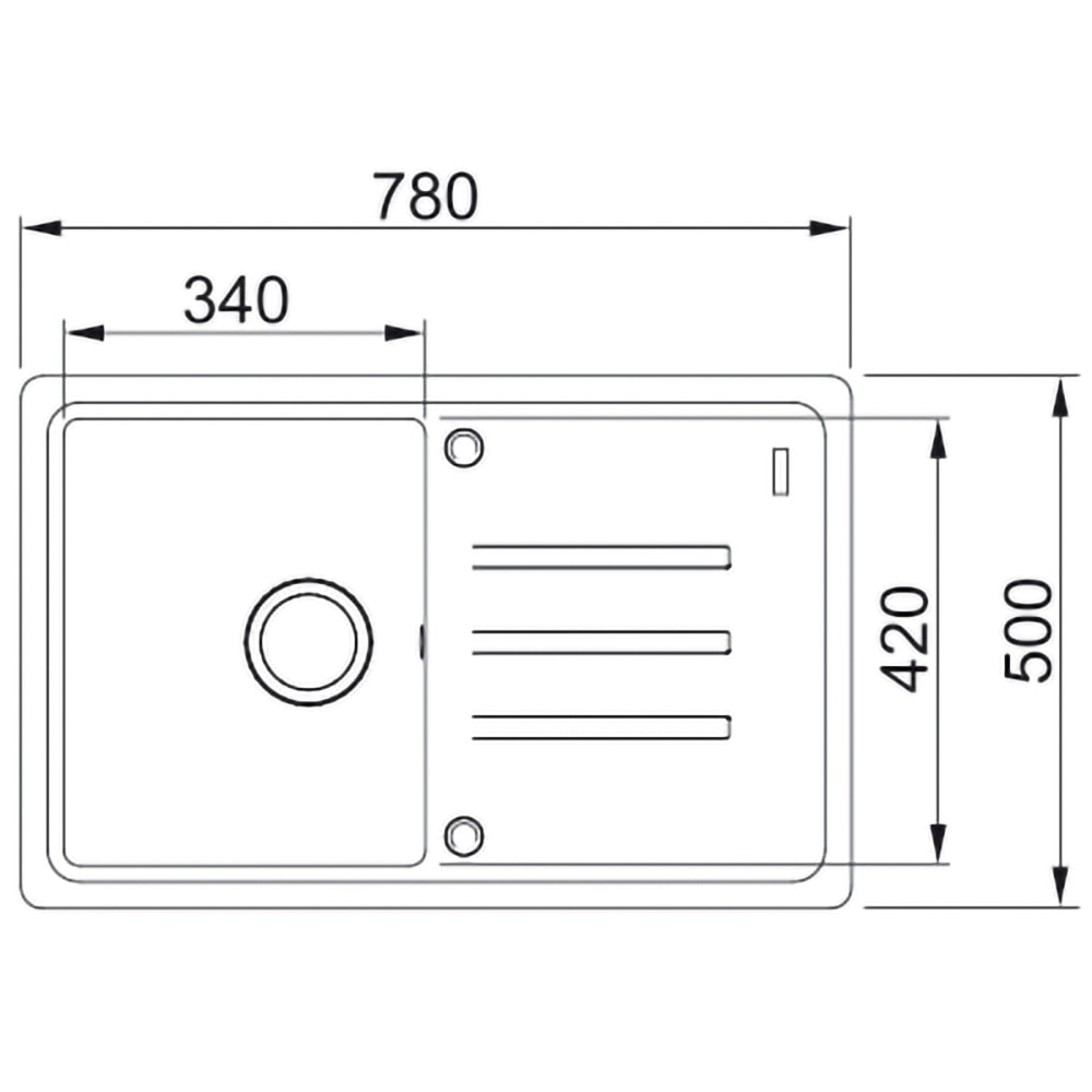Pachet chiuveta FRANKE BSG 611-78, 1 cuva, picurator reversibil, compozit granit + baterie Novara Plus, avena