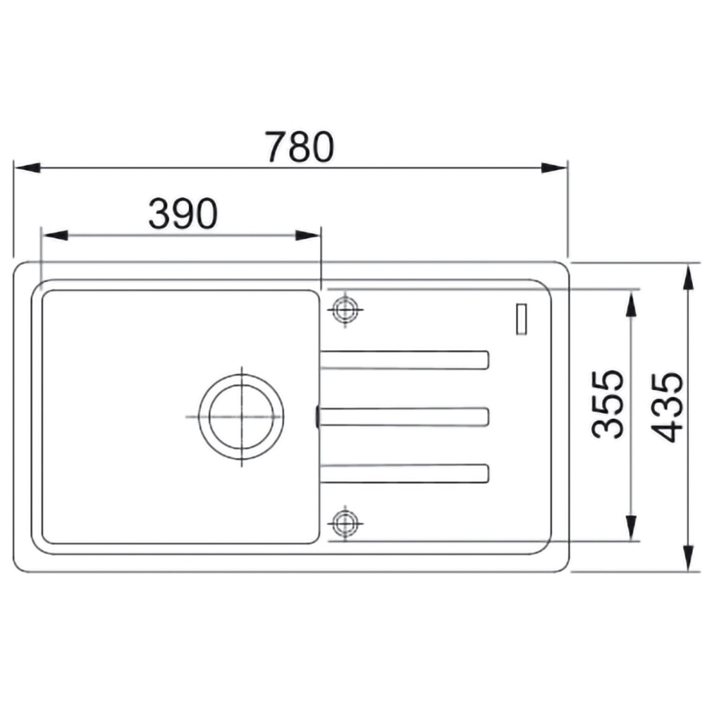 Pachet chiuveta FRANKE BSG 611-78 S, 1 cuva, picurator reversibil, compozit granit, baterie Pola VN, negru