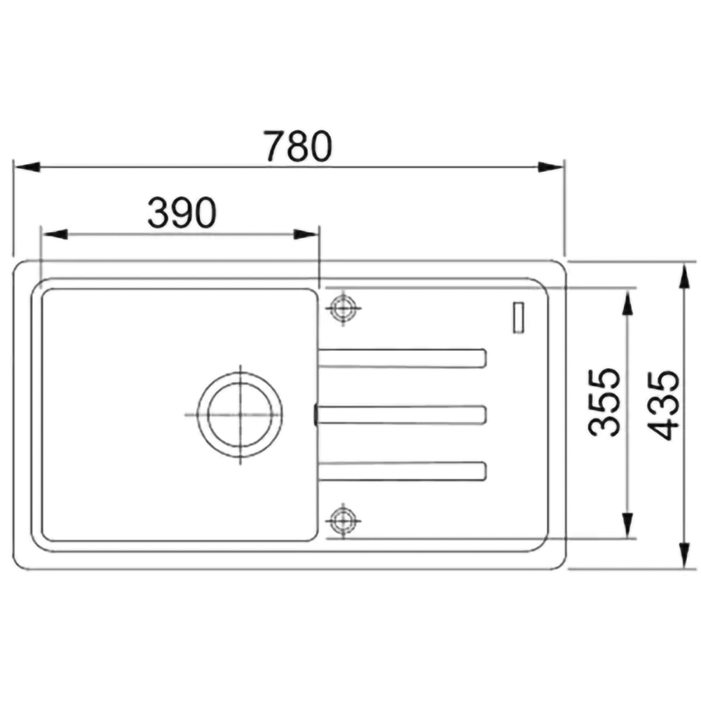 Pachet chiuveta FRANKE BSG 611-78 S, 1 cuva, picurator reversibil, compozit granit + baterie Pola, negru