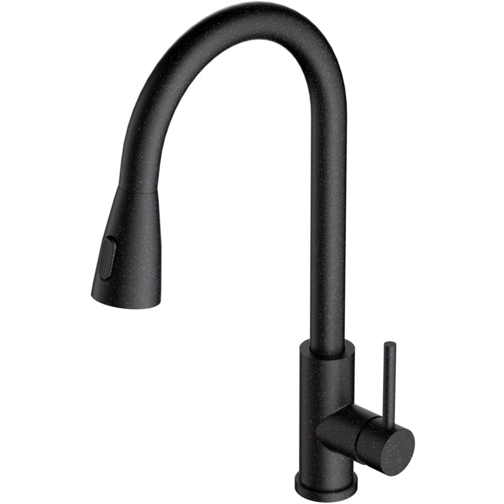 Pachet chiuveta ALVEUS Cadit 70 G91, 1 1/2 cuve, picurator reversibil, compozit granit + baterie Primrose G91, negru