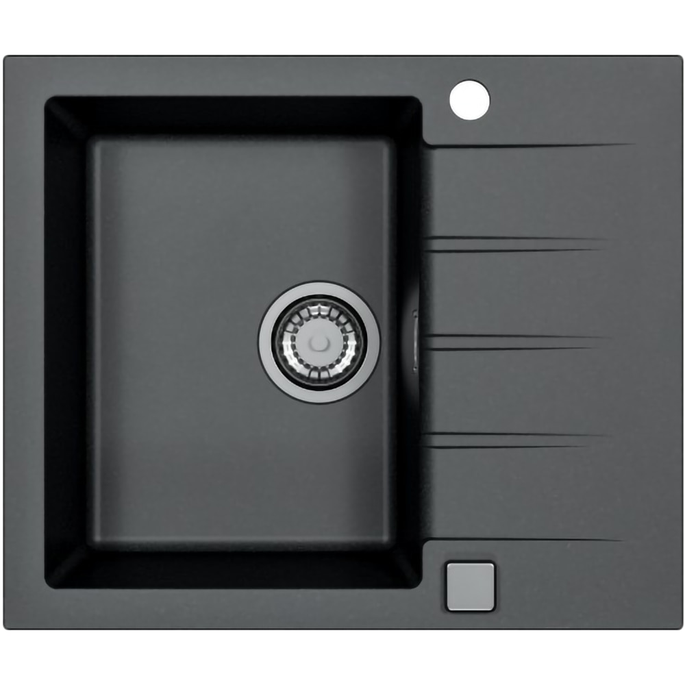 Chiuveta bucatarie ALVEUS Cadit 10 G91, 1 cuva, picurator reversibil, compozit granit, negru