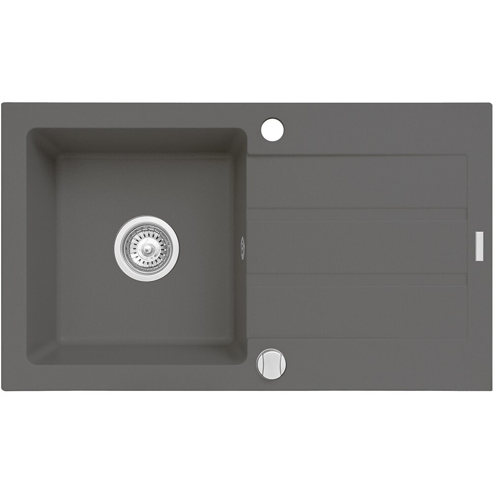 Pachet chiuveta PYRAMIS Classic, 1 cuva, picurator reversibil, picurator reversibil, compozit granit + baterie, gri