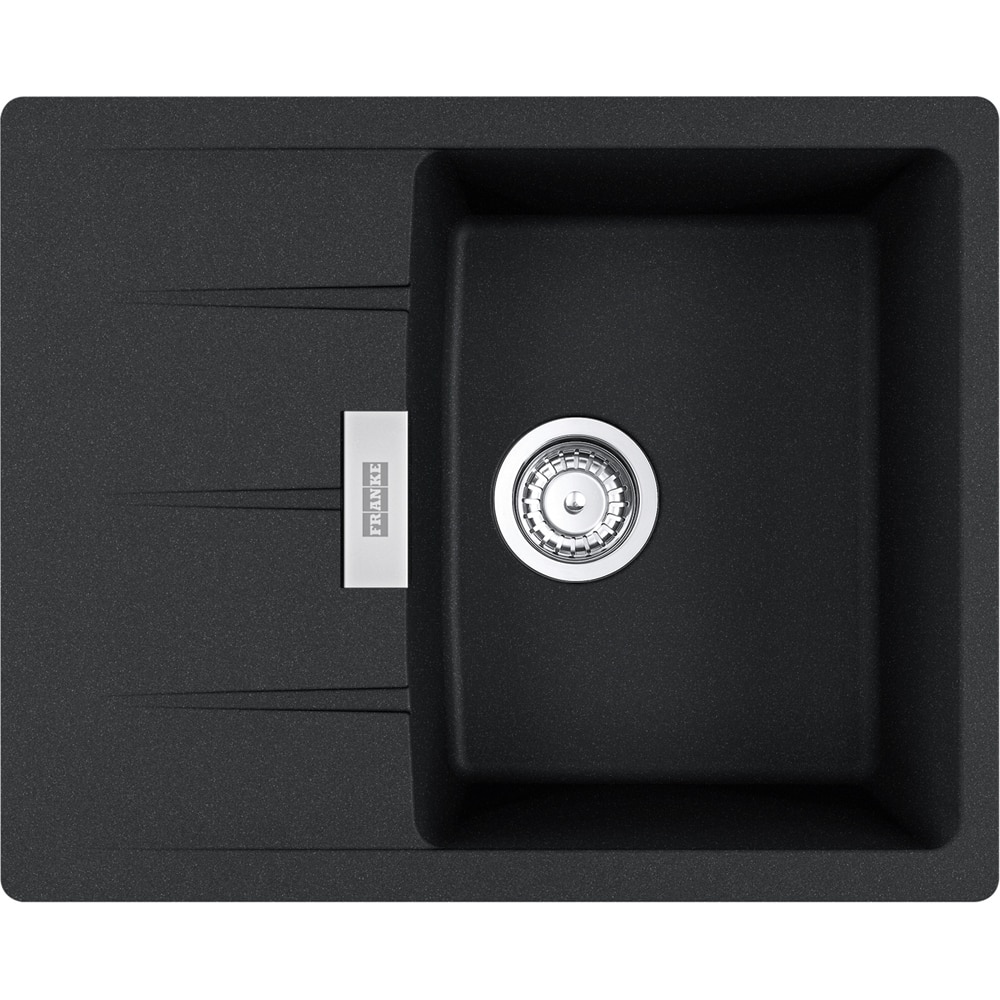 Chiuveta bucatarie FRANKE Centro CNG 611-62, 1 cuva, picurator reversibil, granit, negru lucios