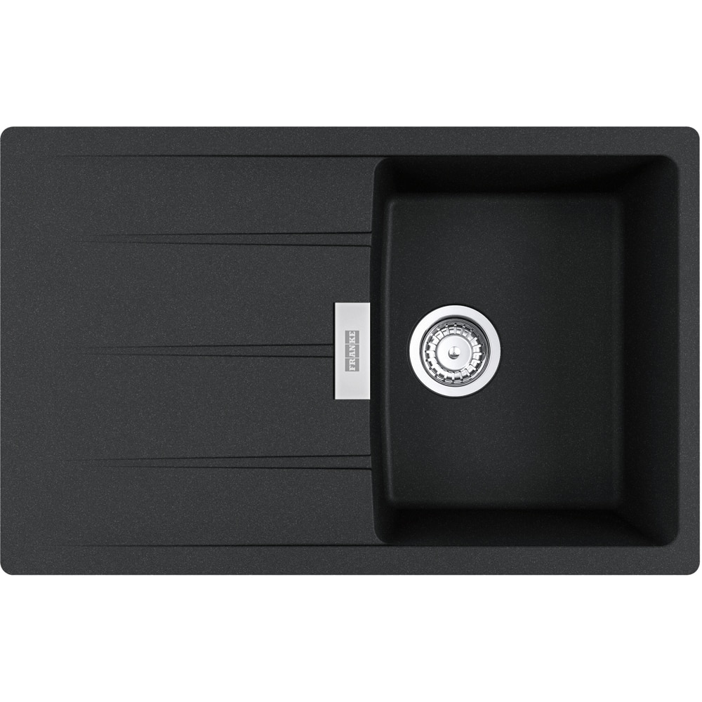 Chiuveta bucatarie FRANKE Centro CNG 611-78, 1 cuva, picurator reversibil, granit, negru lucios