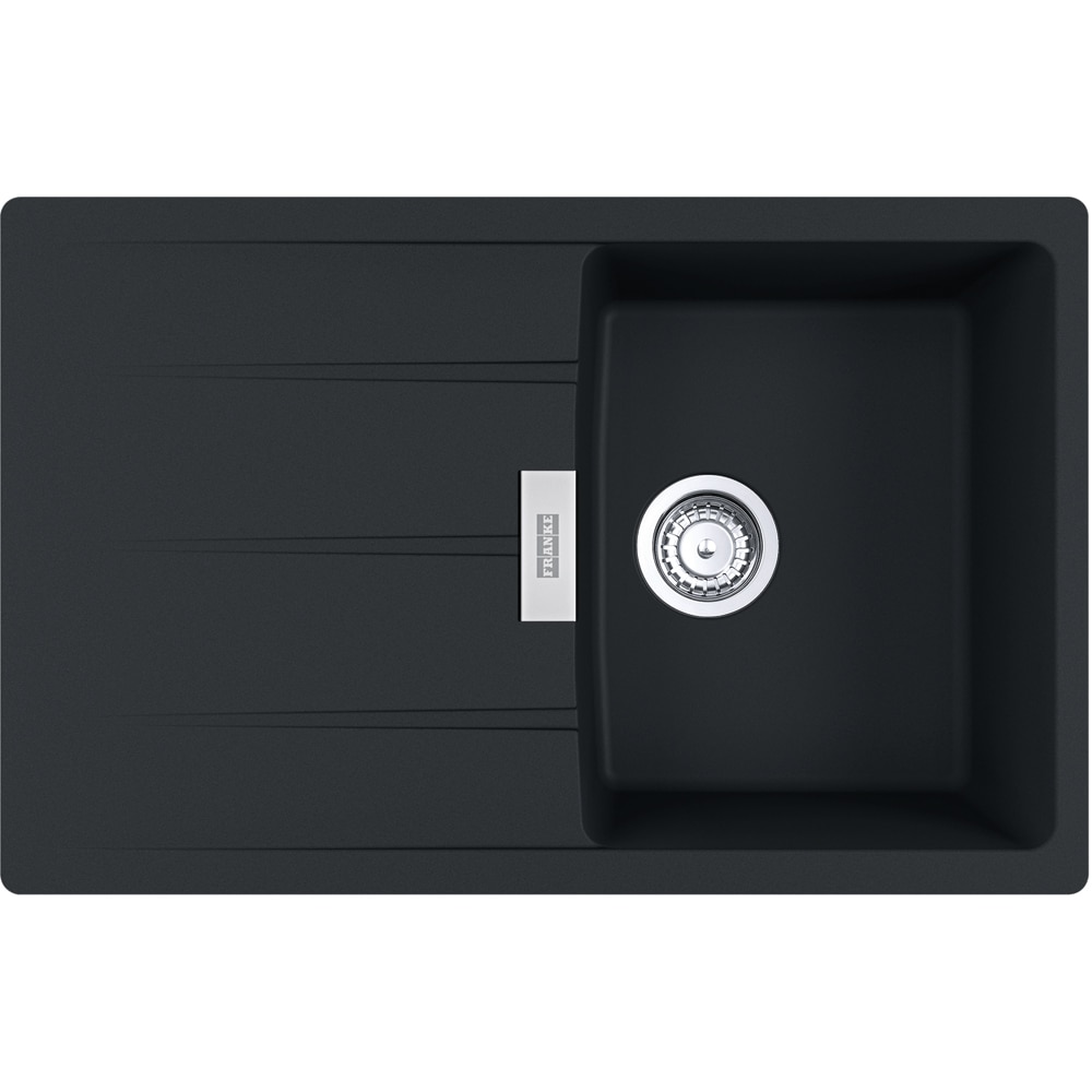 Chiuveta bucatarie FRANKE Centro CNG 611-78, 1 cuva, picurator reversibil, granit, negru mat