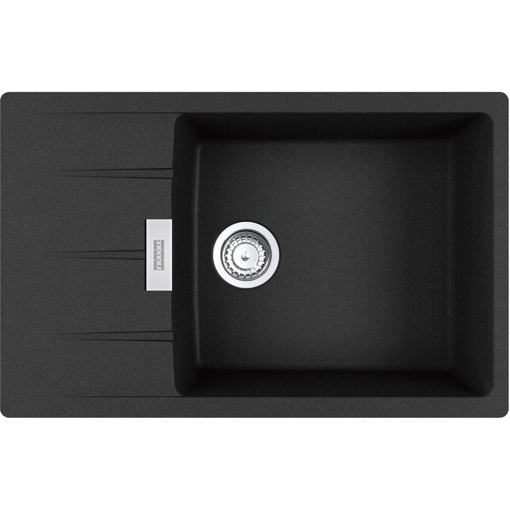Chiuveta bucatarie FRANKE Centro CNG 611-78 XL, 1 cuva, picurator reversibil, granit, negru lucios