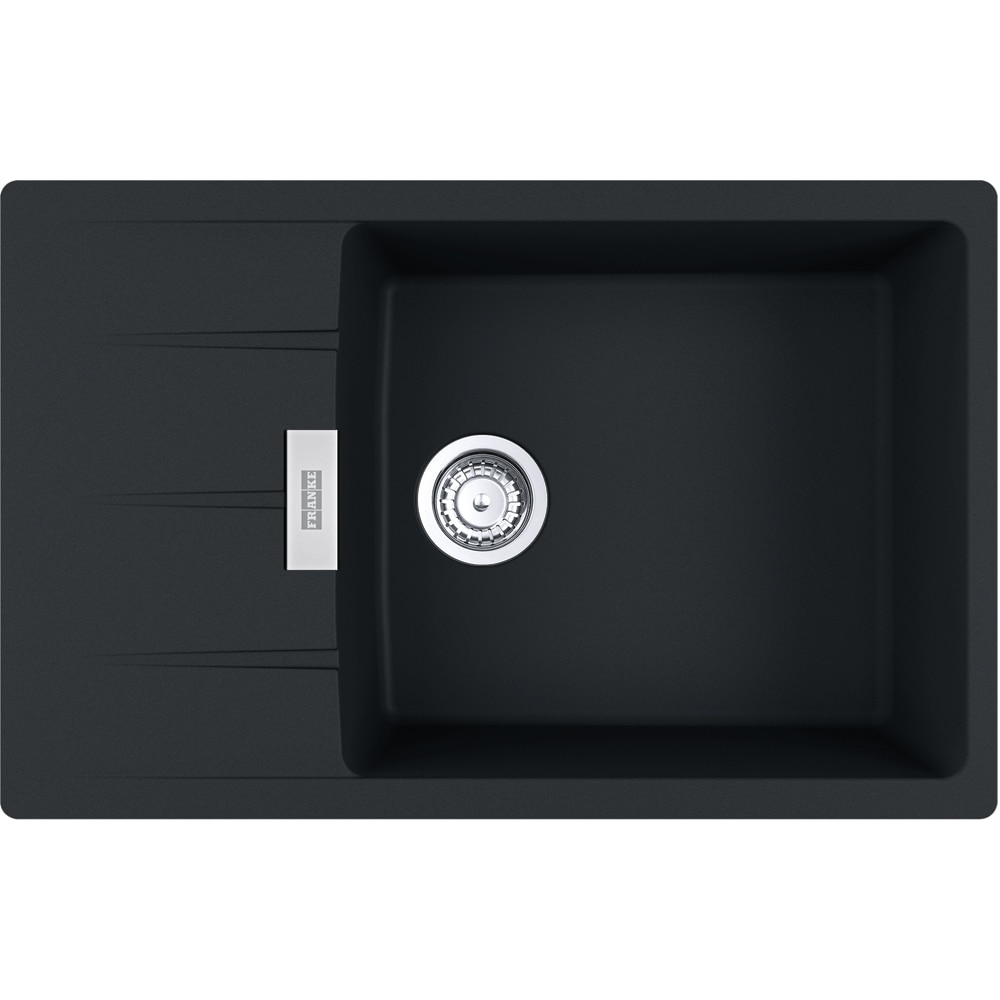 Chiuveta bucatarie FRANKE Centro CNG 611-78, 1 cuva, picurator reversibil, granit, negru mat